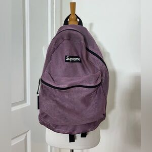 Supreme Lavender Mesh Backpack with Black Trim